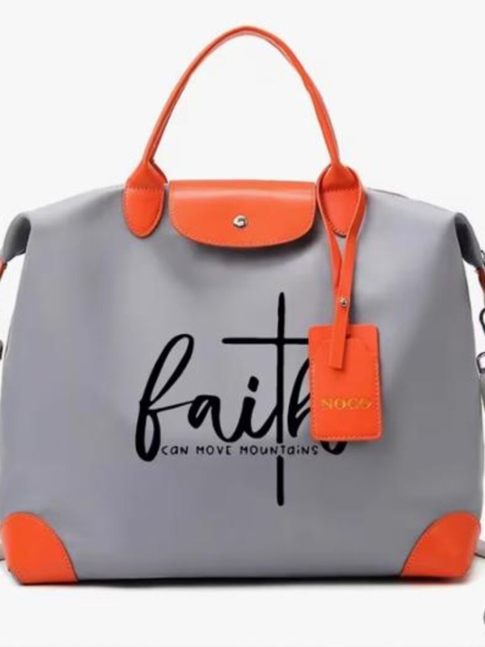 NWT- FAITH COLLECTION - Cenge Large Capacity Commuter Tote Bag - ORANGE - Picture 5 of 5